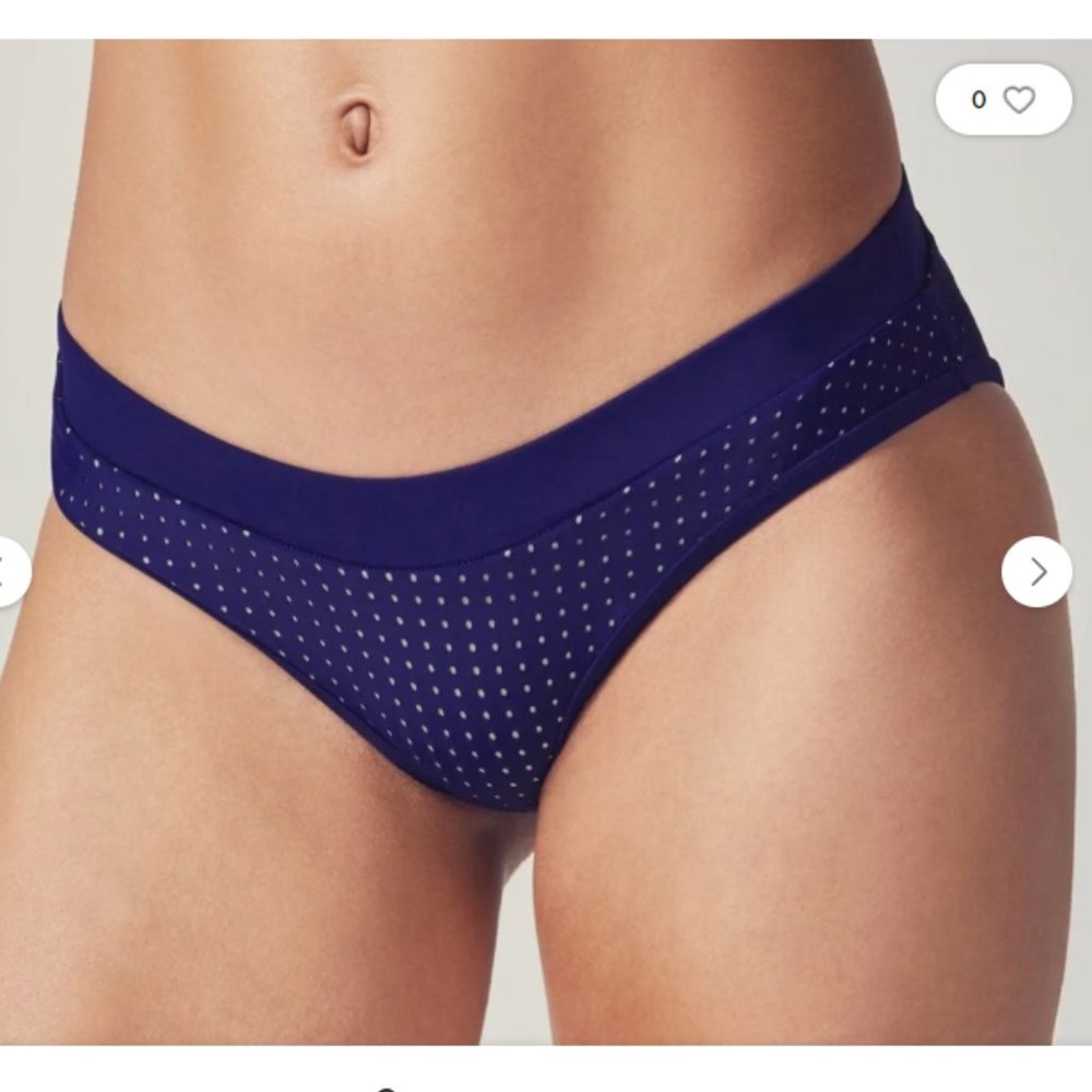 NWT FABLETICS VALENTINA BIKINI BOTTOM SWIMSUIT BLUE M S